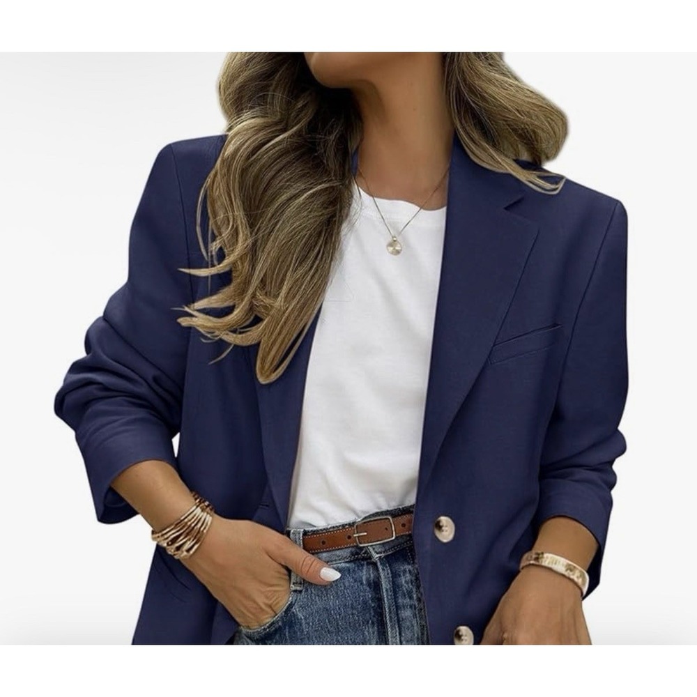 Pretty garden Business/ Casual Blazer With Pockets NWT Blue Size S